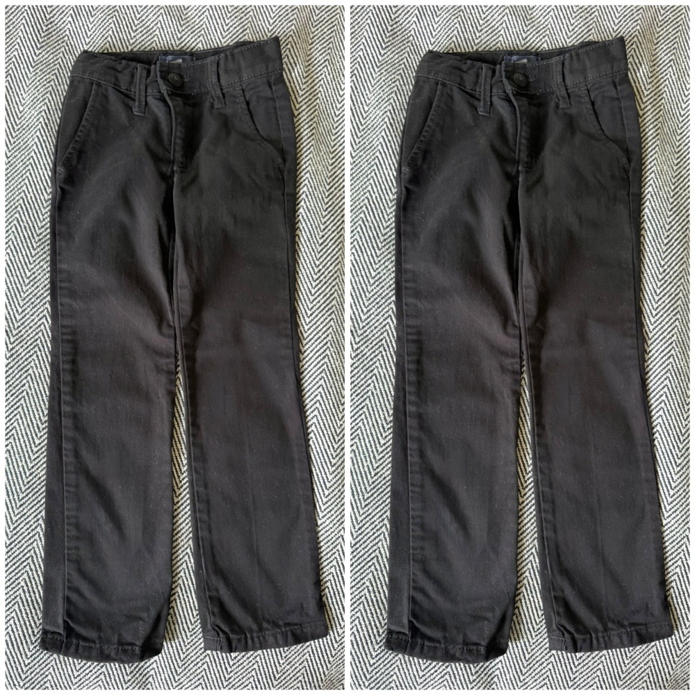 ✨ The Children’s Place Slim Chino Pants 2-Pack – Black, Size 5 Slim